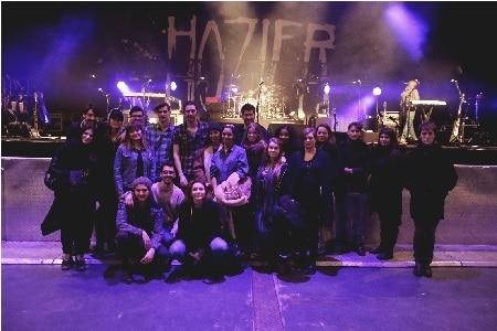 Hozier soundcheck 5 BIMM Berlin students at hozier soundcheck at the Columbiahalle venue, 2016