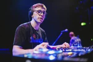 DJ Flat on stage at the BIMM Berlin graduation 2022
