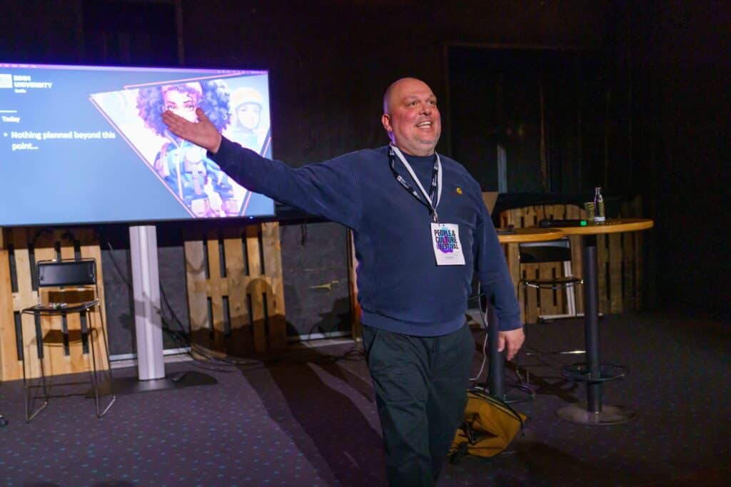 Dean of Creative Technologies Nick Rodriguez delivers workshop entitled "Can we make a video game in 30 minutes using AI?"