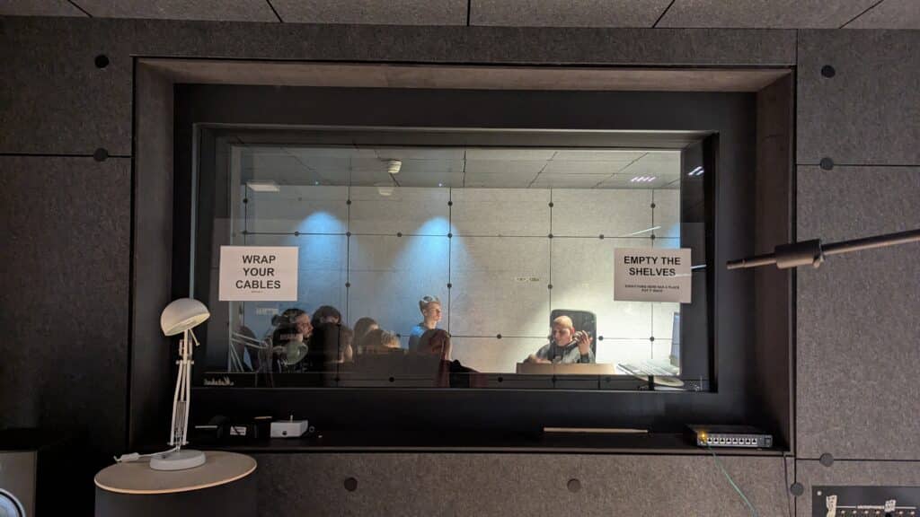 BIMM University Berlin students in producers studio.