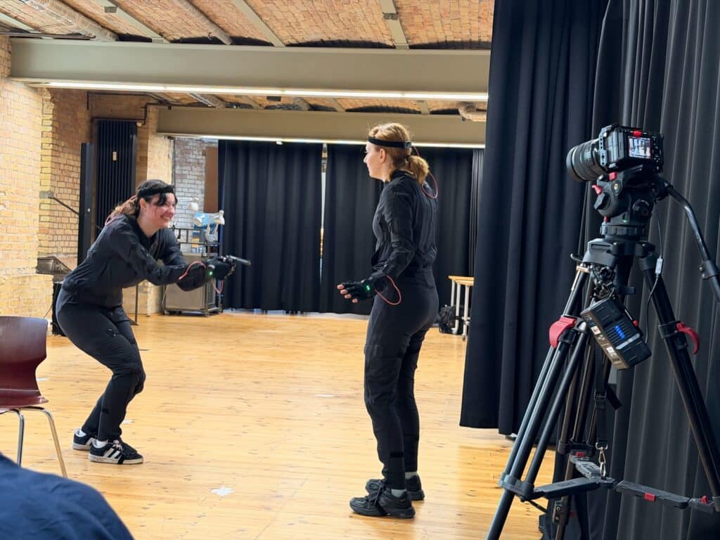 Students during motion capture assessment