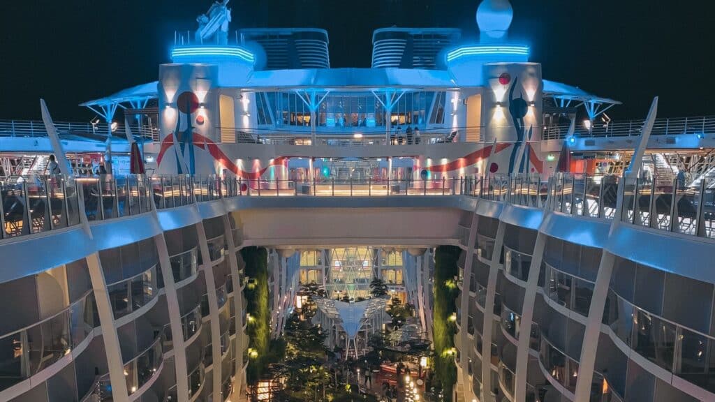 Cruise ship balcony