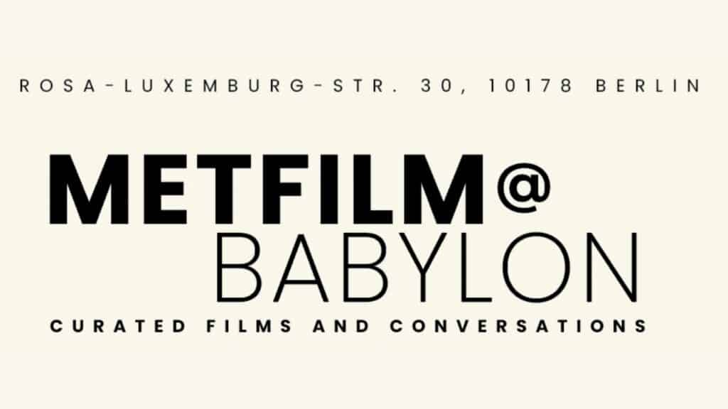 MetFilm School Berlin and Babylon Kino screening banner